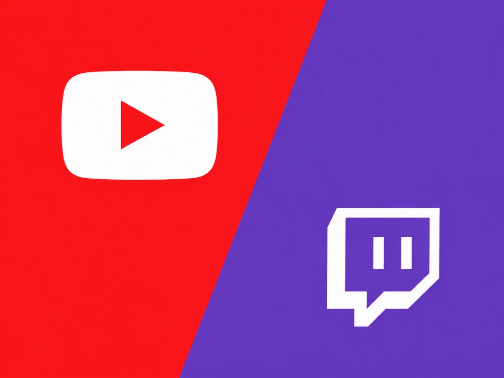 YouTube and Twitch marks used for capture and live output