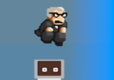 Pixel character used as the GPU shader figure